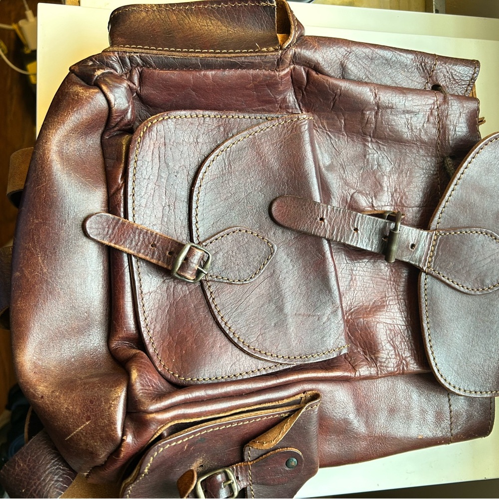Backpack Leather Artisan Medium Size - image 1